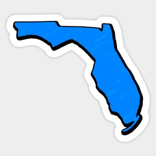 Bright Blue Florida Outline Sticker